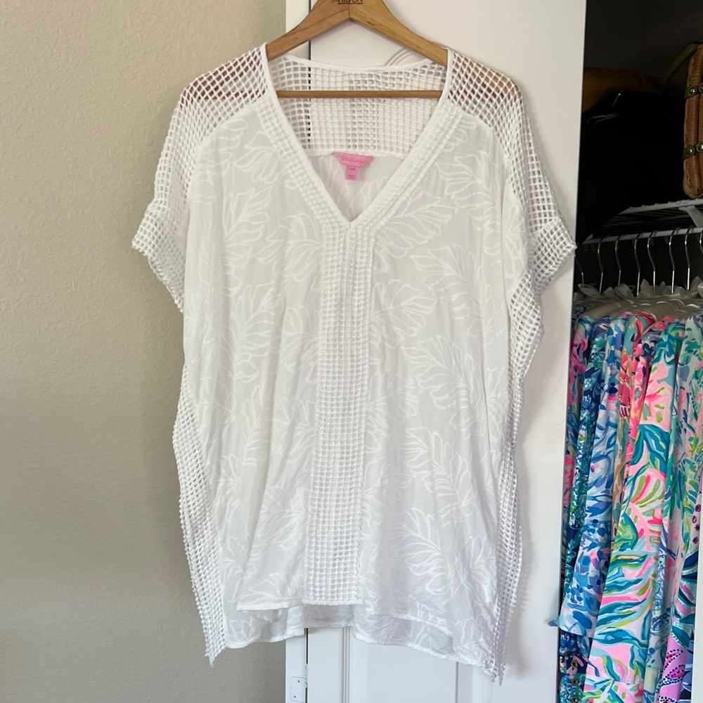 Lilly Pulitzer White Swim Coverup L/XL